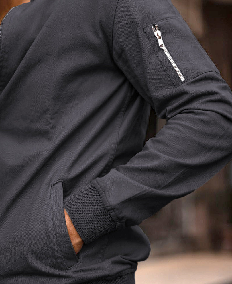 Mens Grey Bomber Jackets