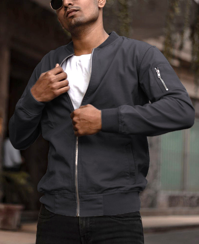 Mens Grey Bomber Jackets