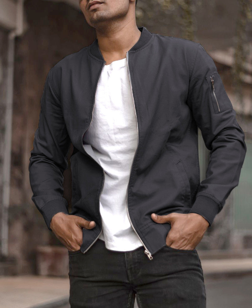 Mens Grey Bomber Jackets