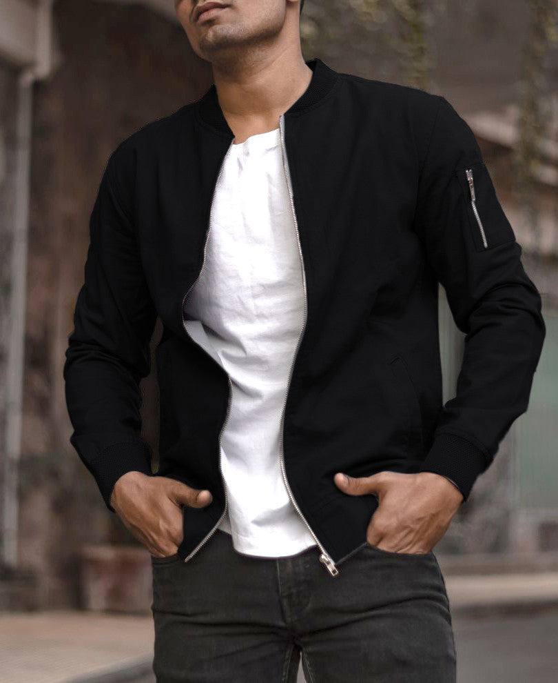 Urban Black Bomber Jacket