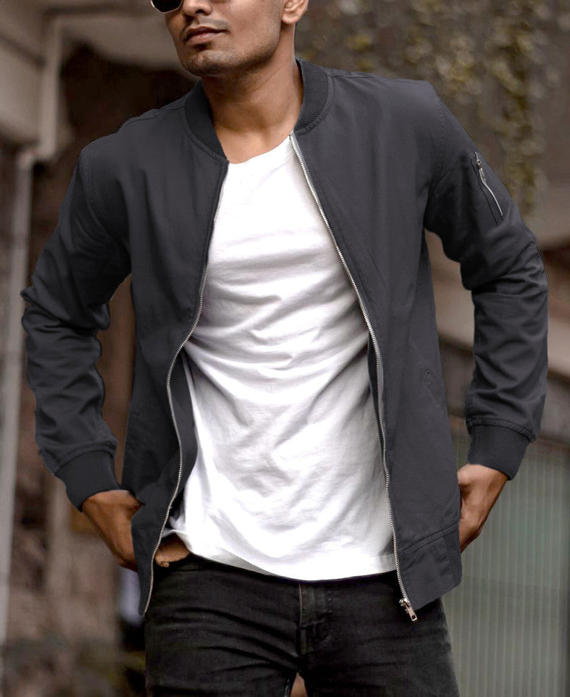 Mens Grey Bomber Jackets