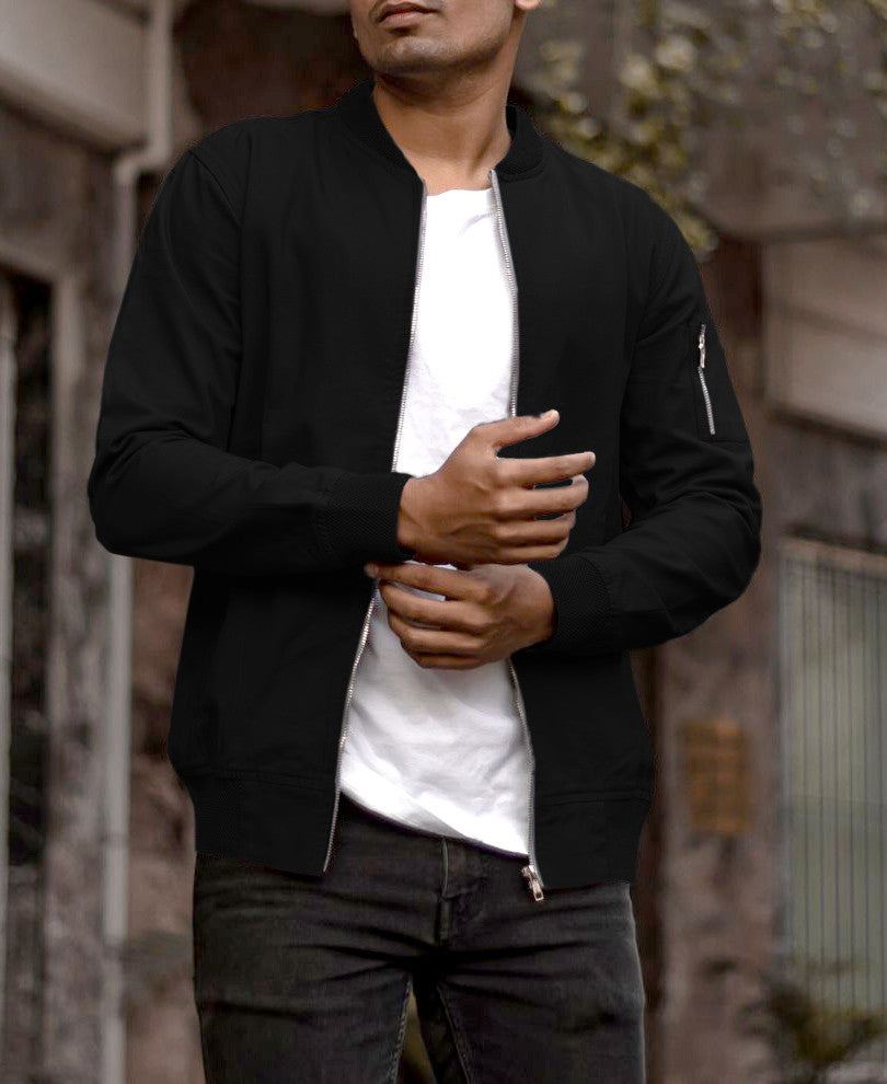 Urban Black Bomber Jacket