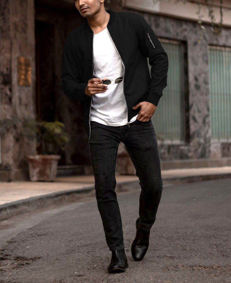 Urban Black Bomber Jacket