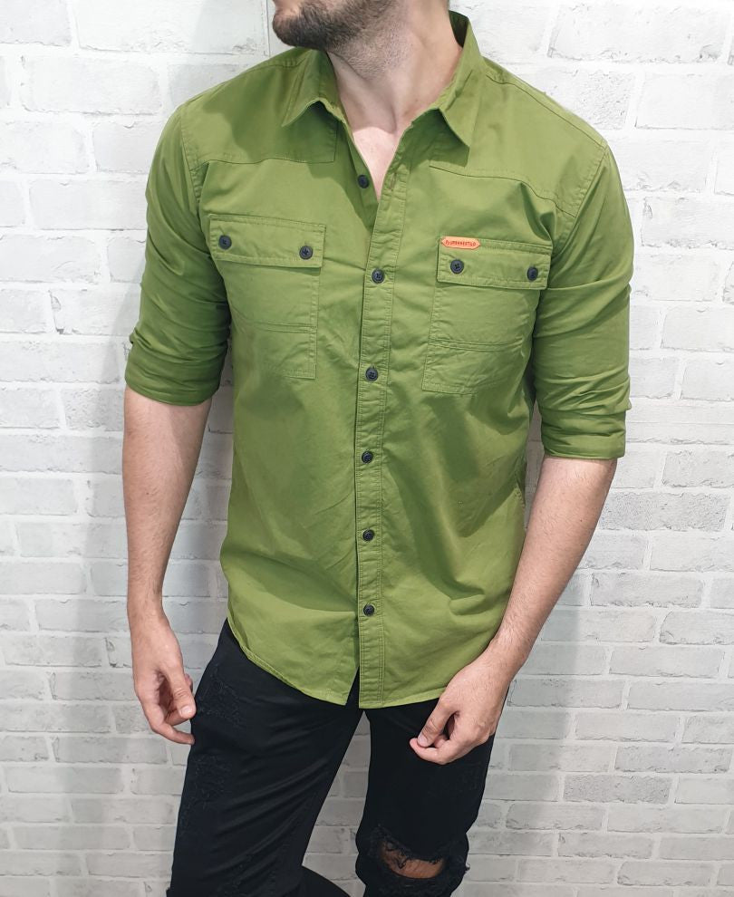 Light Green Denim Shirt