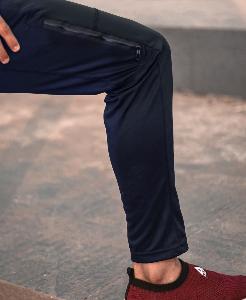 Navy Blue Side Zip Dri-Fit Track Pant