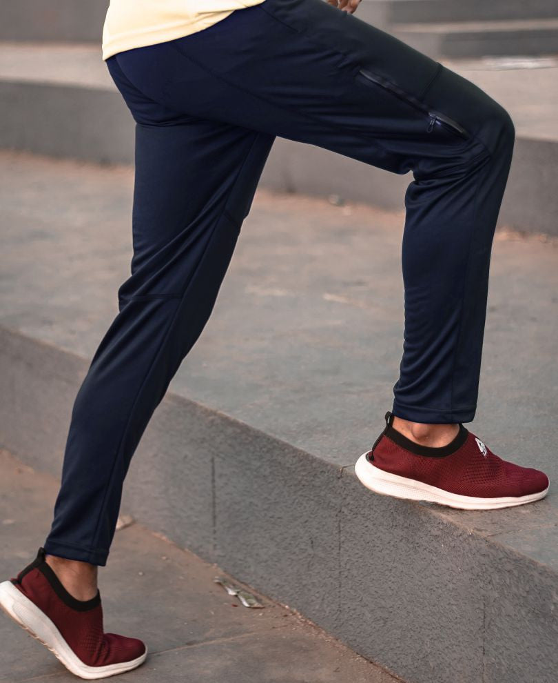 Navy Blue Side Zip Dri-Fit Track Pant