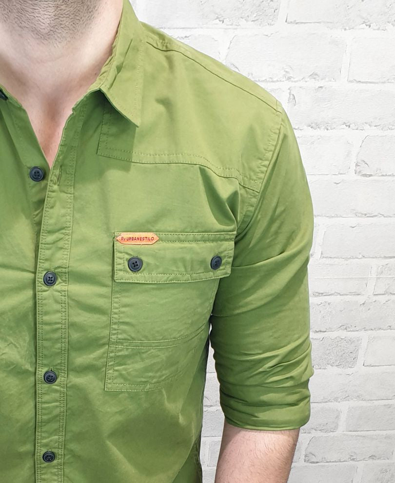 Light Green Denim Shirt