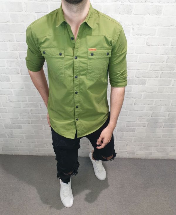 Light Green Denim Shirt