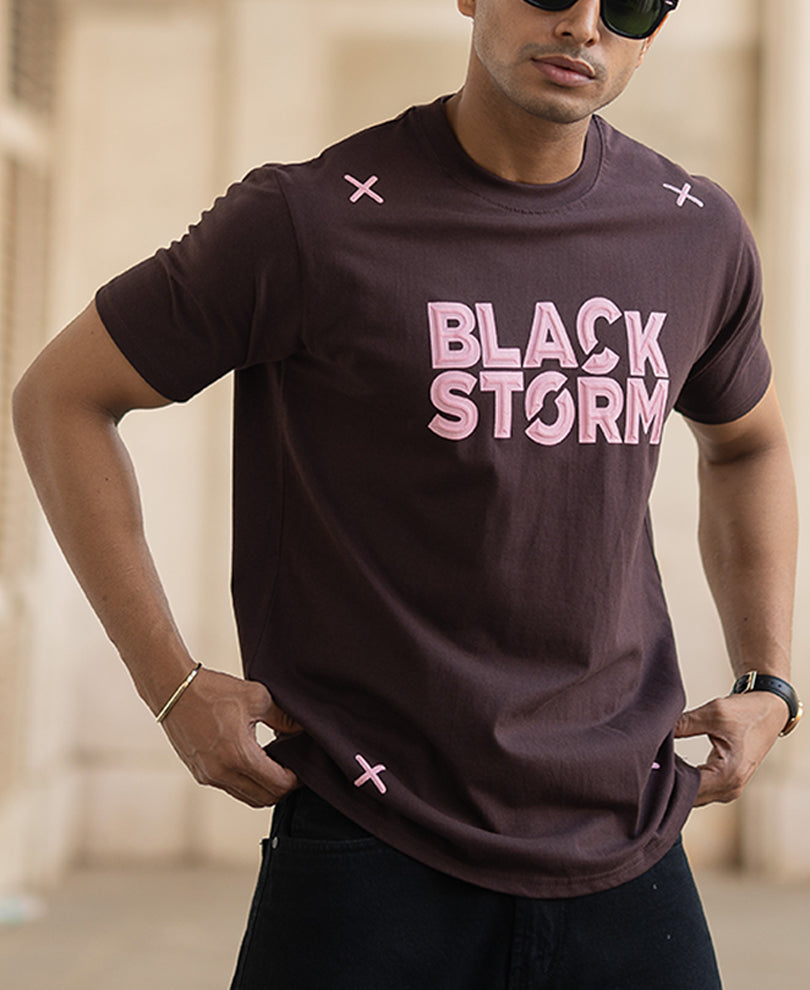 Coffee Brown Graphic T-Shirt
