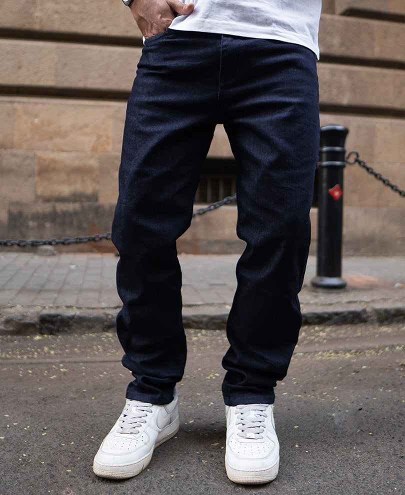 Raw Indigo Denim Regular Fit Jeans