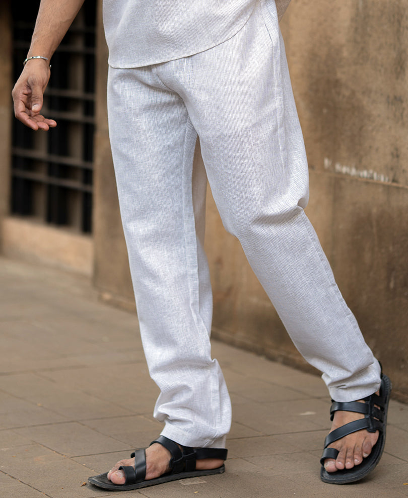 Beige Pin Stripe Trouser