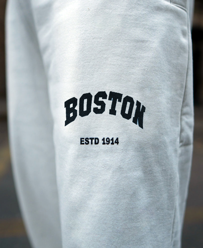 White Printed Baggy Track Pant