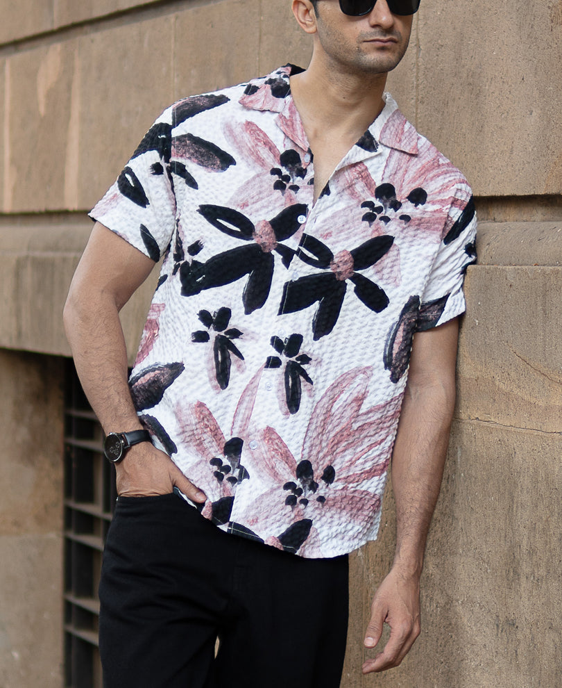 Floral Print Structured Shirt