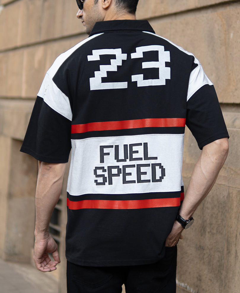 Black Panel Printed T-Shirt