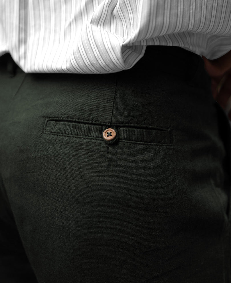 Green Linen Pant