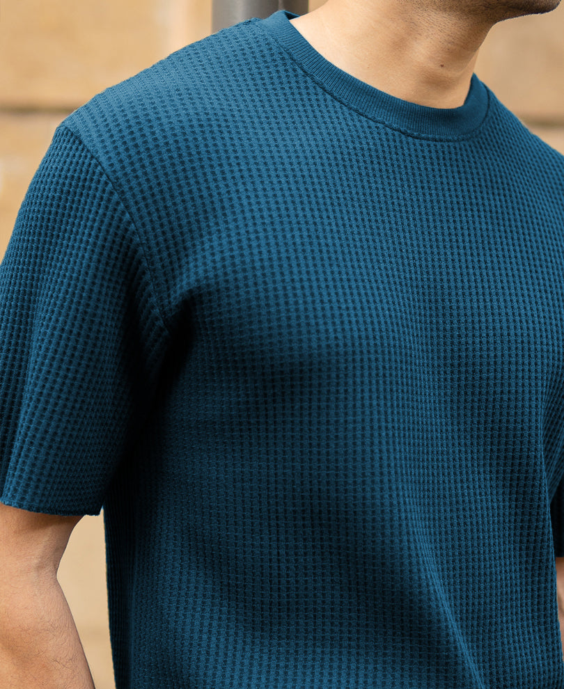 Blue Coral Structured T-Shirt