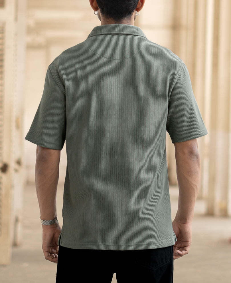 Agave Green Oversized Half Sleeves T-Shirt
