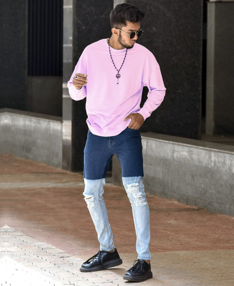 Light Purple Plain Sweatshirt