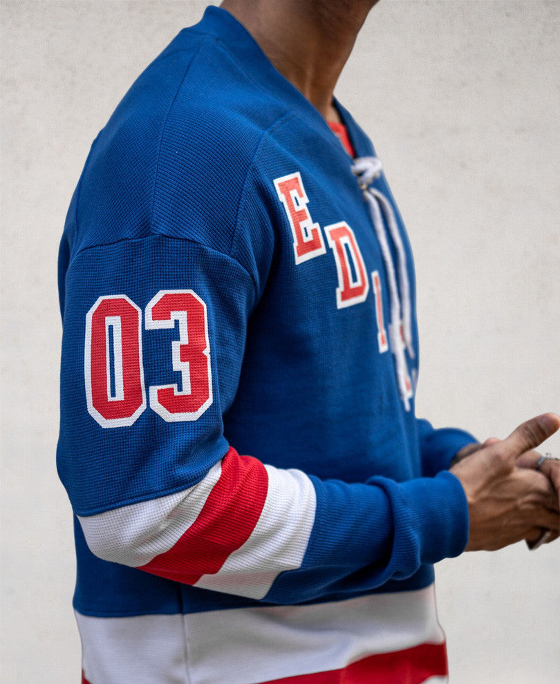 Royal Blue 03 Back Print Oversize Drop Shoulder T Shirt