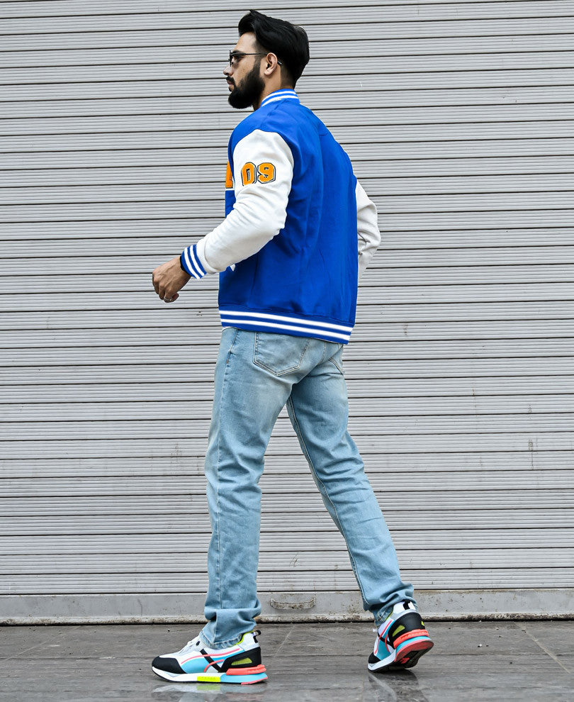 Royal Blue Varsity Oversize Jacket