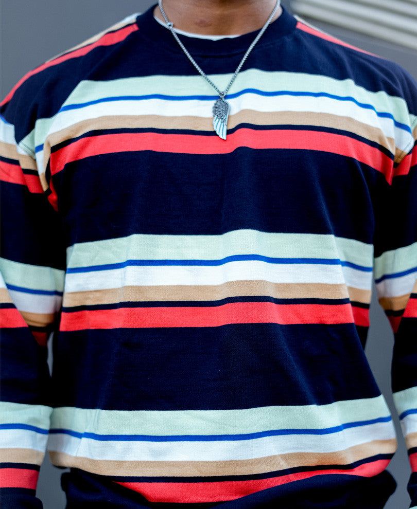 Multi Striped Full Sleeves T Shirt