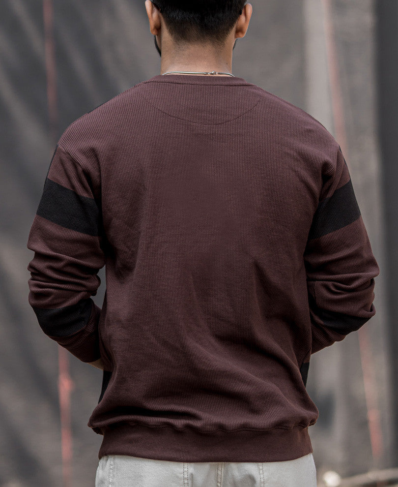 Brown Stripe Oversize Drop Shoulder T Shirt