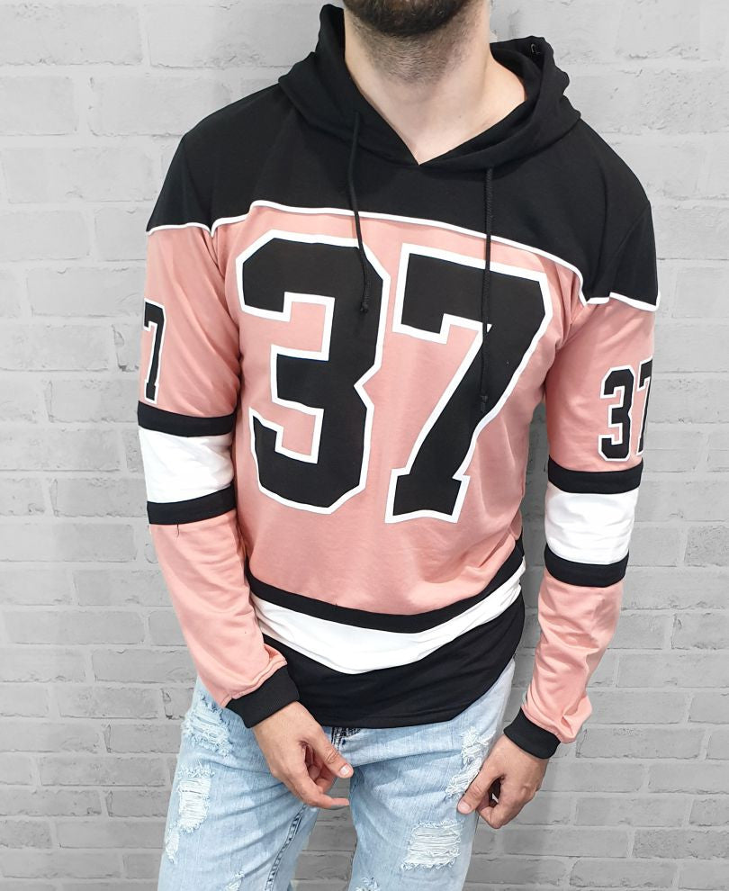 37 No Pink  Full Sleeves Hood T Shirt