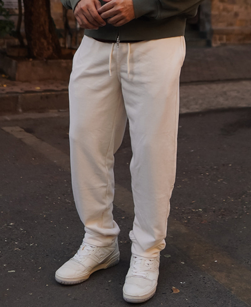 Cream Regular Fit Joggers