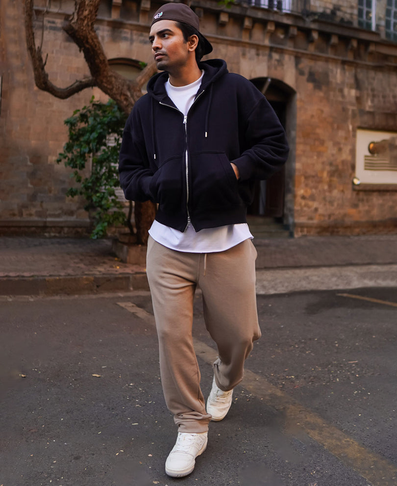 Beige Regular Fit Joggers