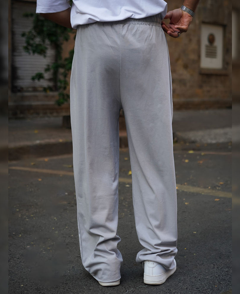 Grey Baggy Fit Track Pant