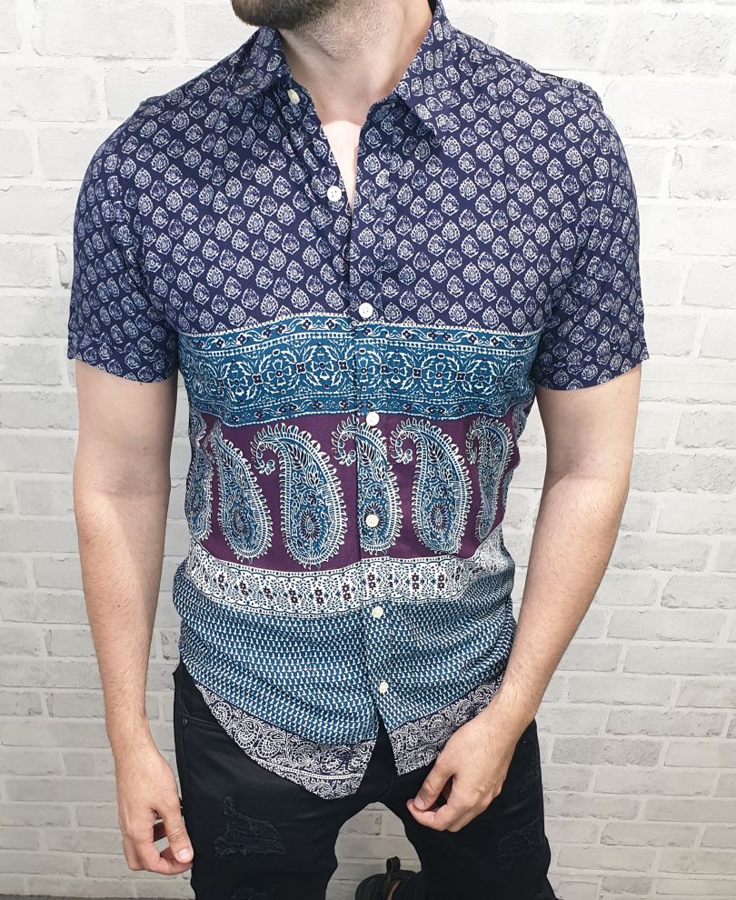 Dark Grey Tie-Dye Print Oversize Drop Shoulder Shirt