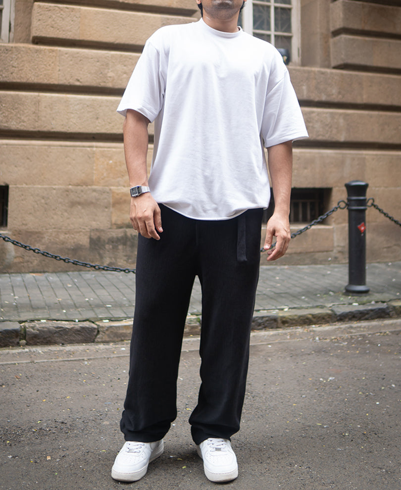 Black Baggy Fit Corduroy Pant