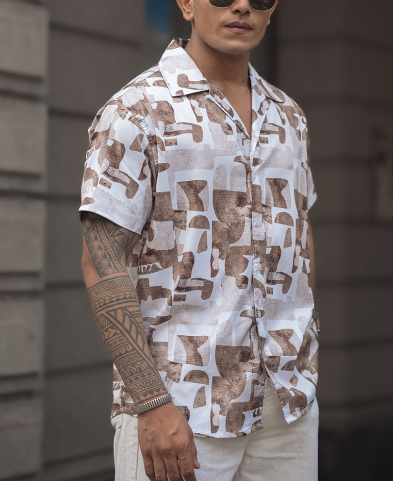 Multi Colour Printed Regular Fit Half Sleeves Shirt