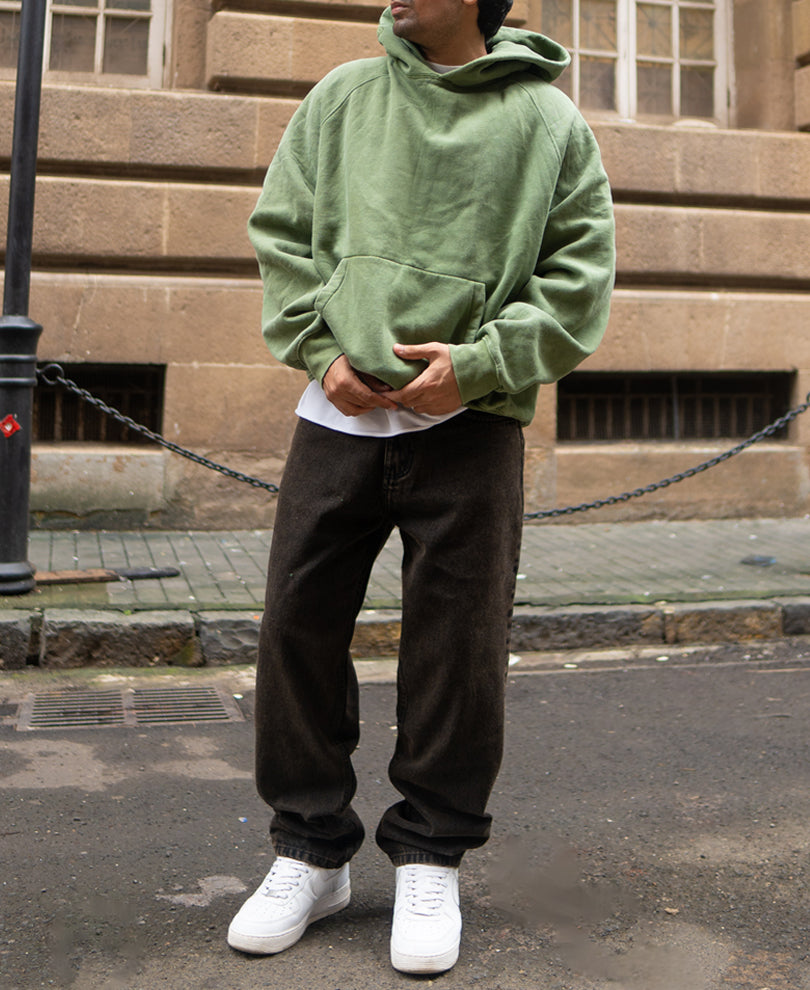 Brown Baggy fit Denim Jeans