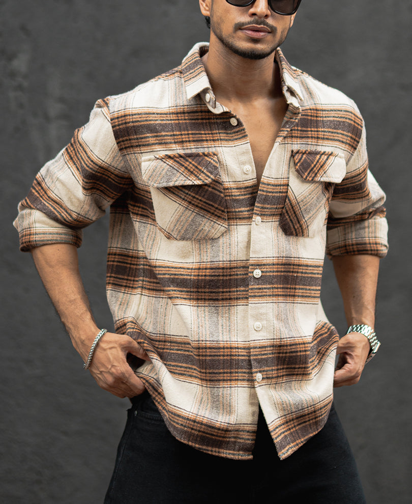 Multi Colour Checked Regular Fit Full Sleeves Shirt