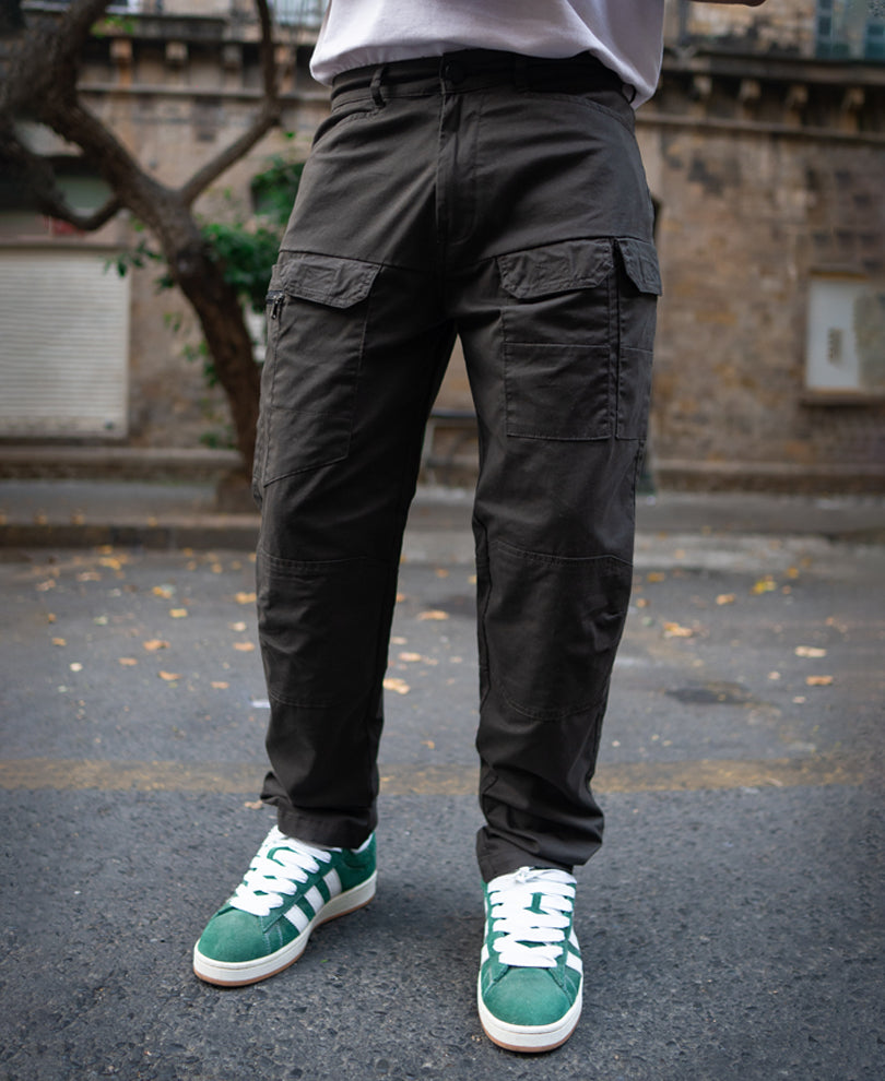 Dark Olive Cotton Cargos