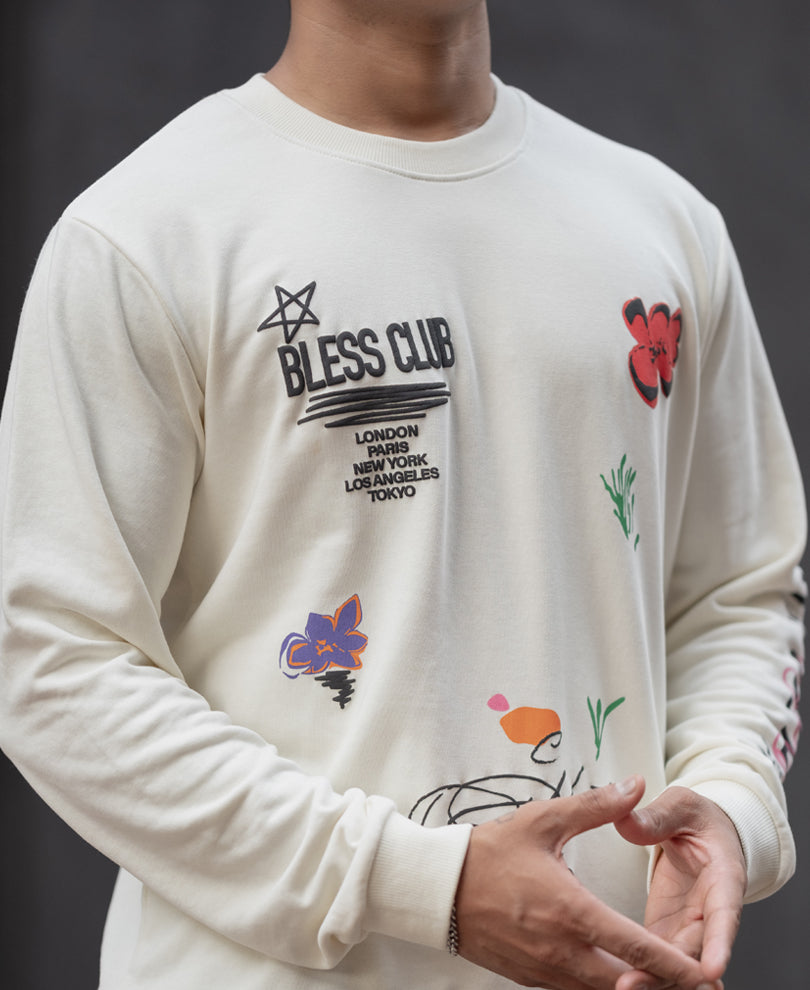 Off-White Oversized Full Sleeves T-Shirt