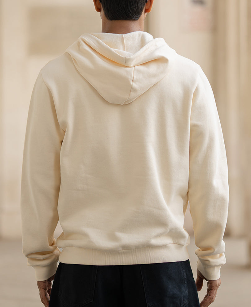 Light Cream Hoodie Style Sweatshirt