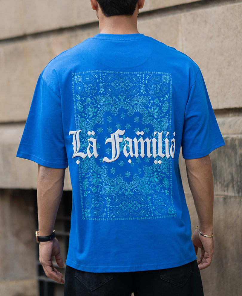 Royal Blue Oversized Half Sleeves T-Shirt