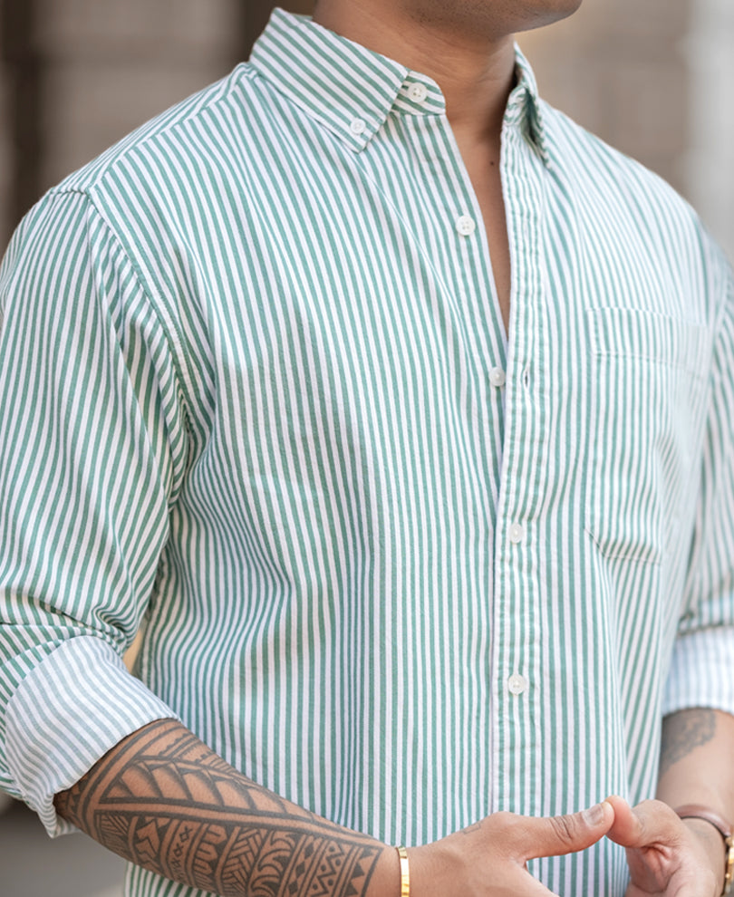 Green Stripe Shirt