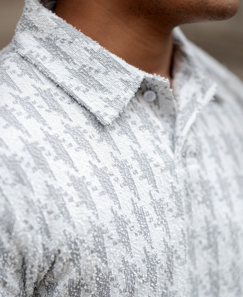 Grey Structured Polo Regular Fit T-Shirt
