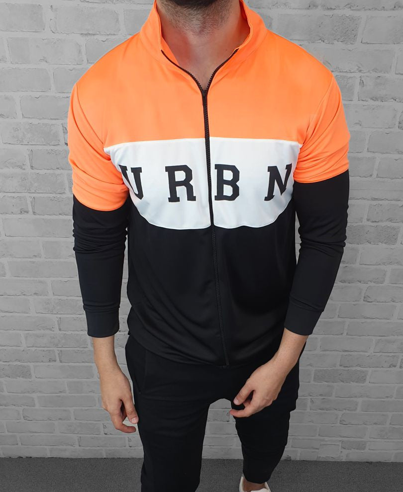 Neon Orange Urban Printed Dri-Fit Jacket