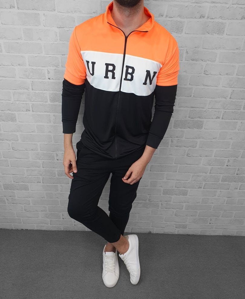Neon Orange Urban Printed Dri-Fit Jacket