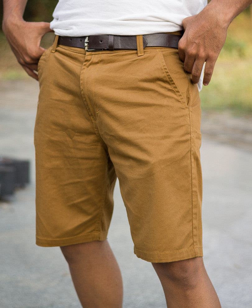 Brown Cotton Short