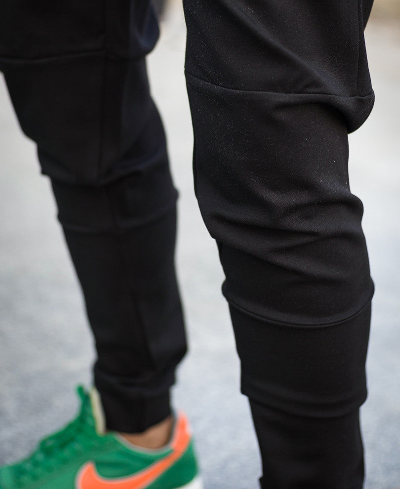 Mens Black Long Side Zip Dri-Fit Track Pant