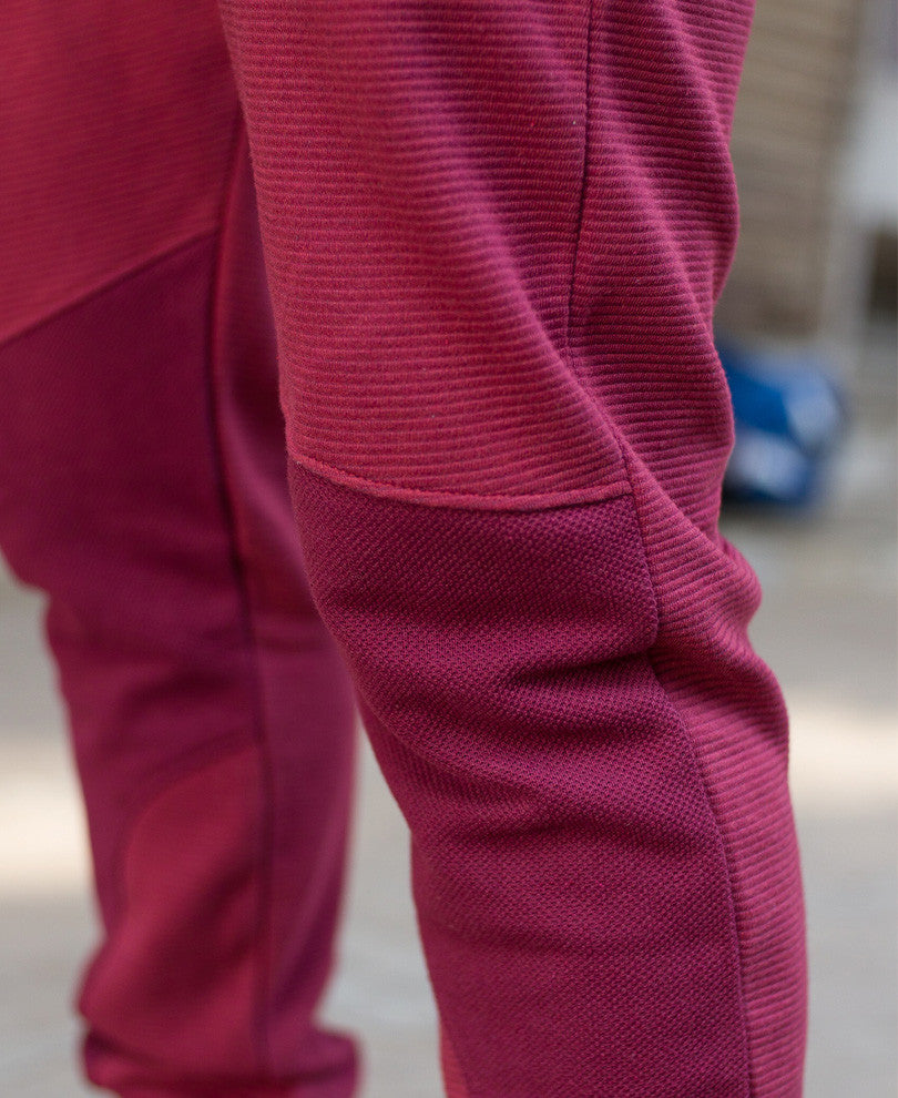 Mens Maroon Biker Joggers