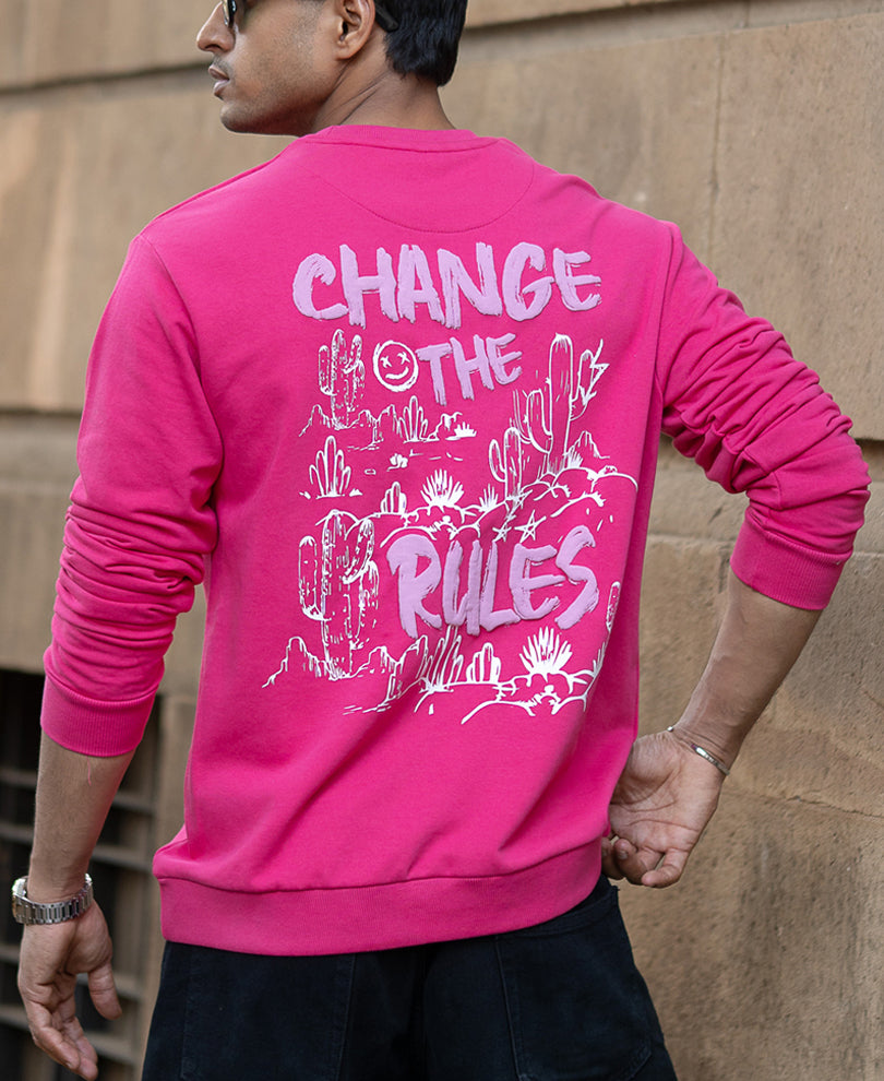 Hot Pink Graphic SweaT-Shirt