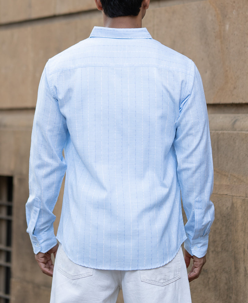 Powder Blue Stripe Shirt