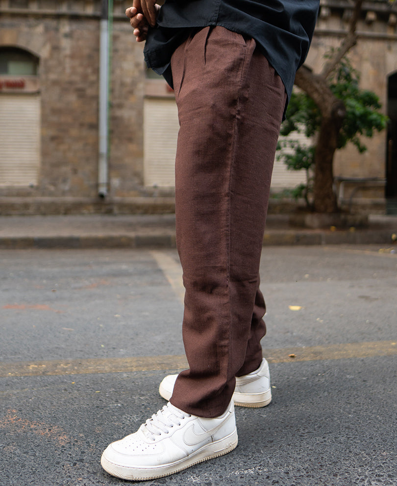 Dark Brown Linen Pant