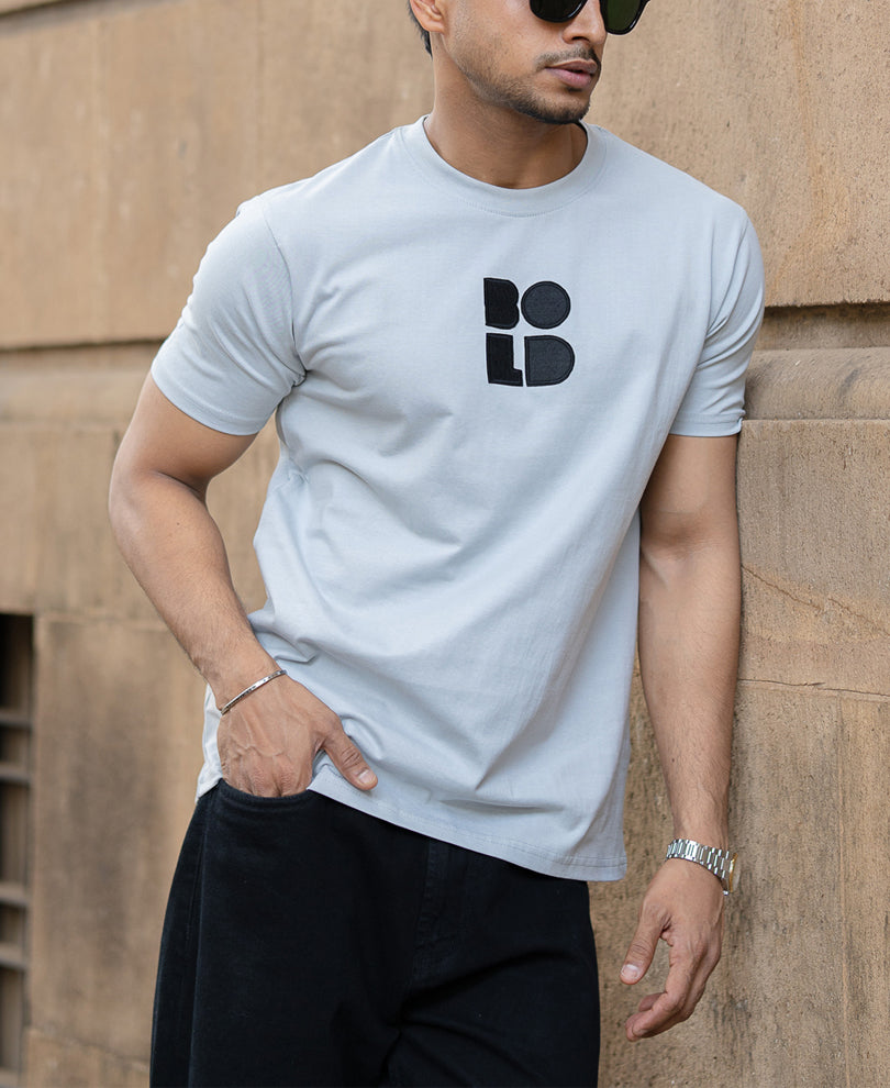 Grey Applique T-Shirt